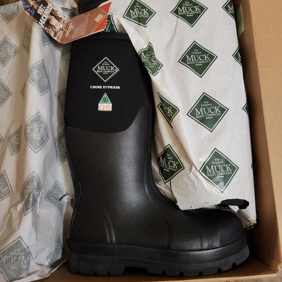 Muck Boot Men’s Size 8 Steel Toe Work Boots – Puncture Resistant - Picture 1 of 12
